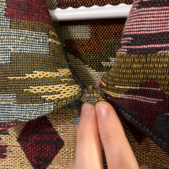 Coldwater Creek Tapestry Brocade Chore Coat | Lg. - Picture 3 of 5